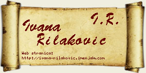 Ivana Rilaković vizit kartica